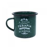 Caneca Esmaltada de Alumínio Verde