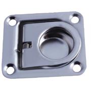 PUXADOR DE EMBUTIR 4 FUROS COM ALÇA EM INOX 75X55MM
